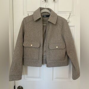 Zara Beige Utility Jacket